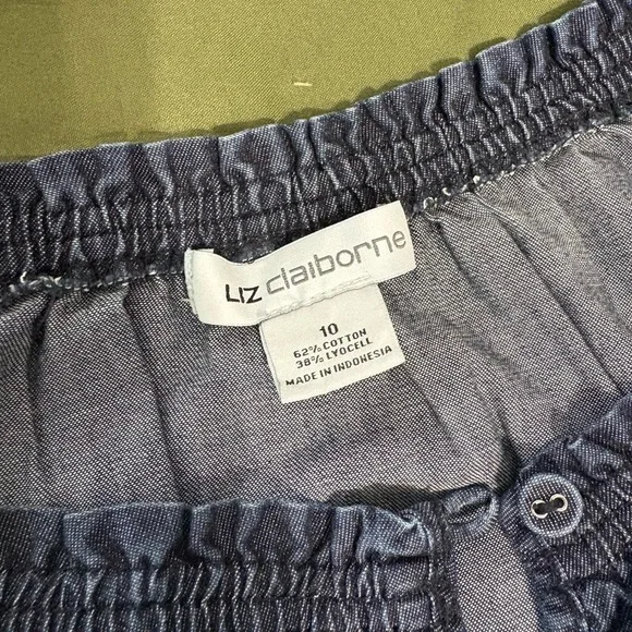 Liz Claiborne Blue Denim Shift dress size 10 - Picture 4 of 4